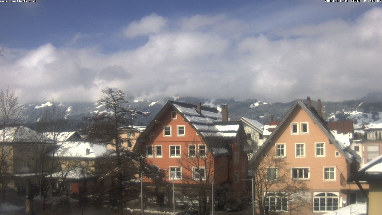 Archiv Foto Webcam Rathausplatz in Sonthofen