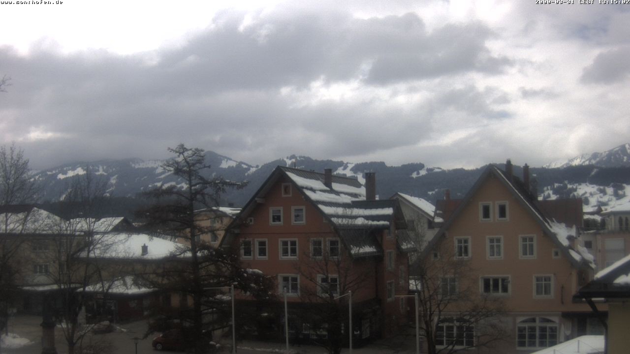 Archiv Foto Webcam Rathausplatz in Sonthofen