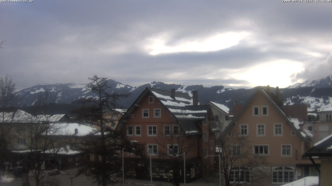 Archiv Foto Webcam Rathausplatz in Sonthofen