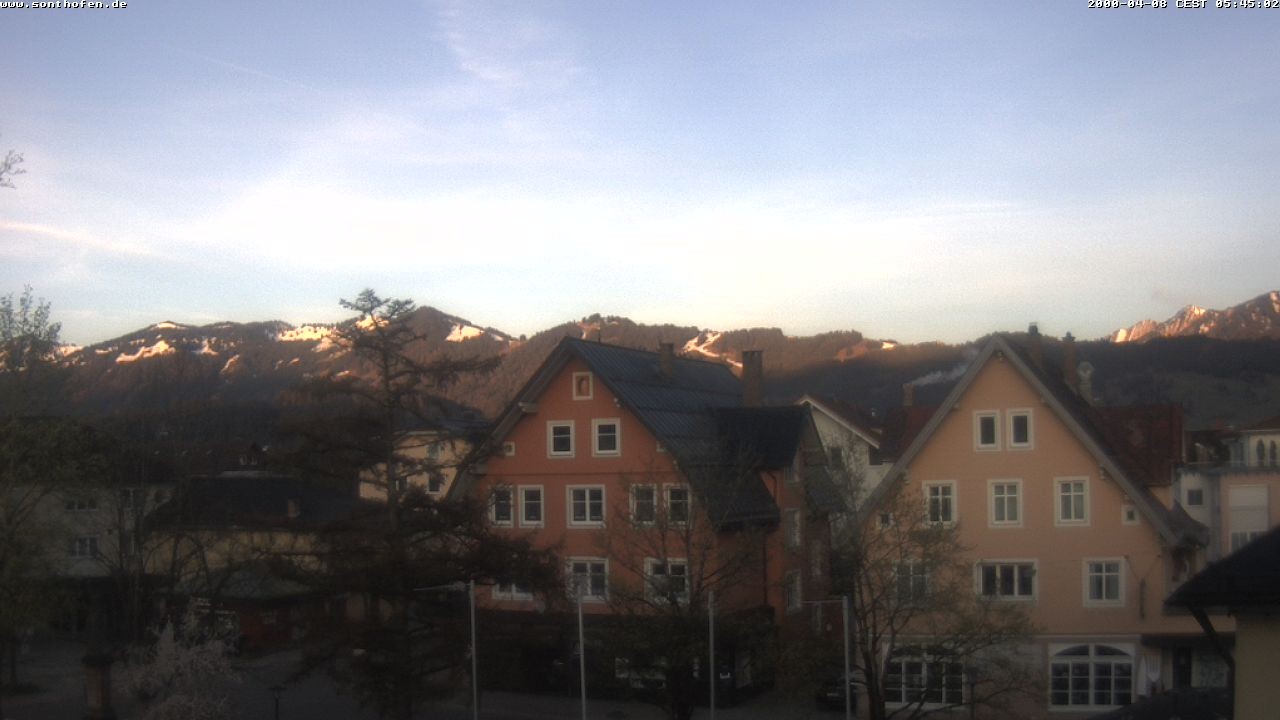 Archiv Foto Webcam Rathausplatz in Sonthofen