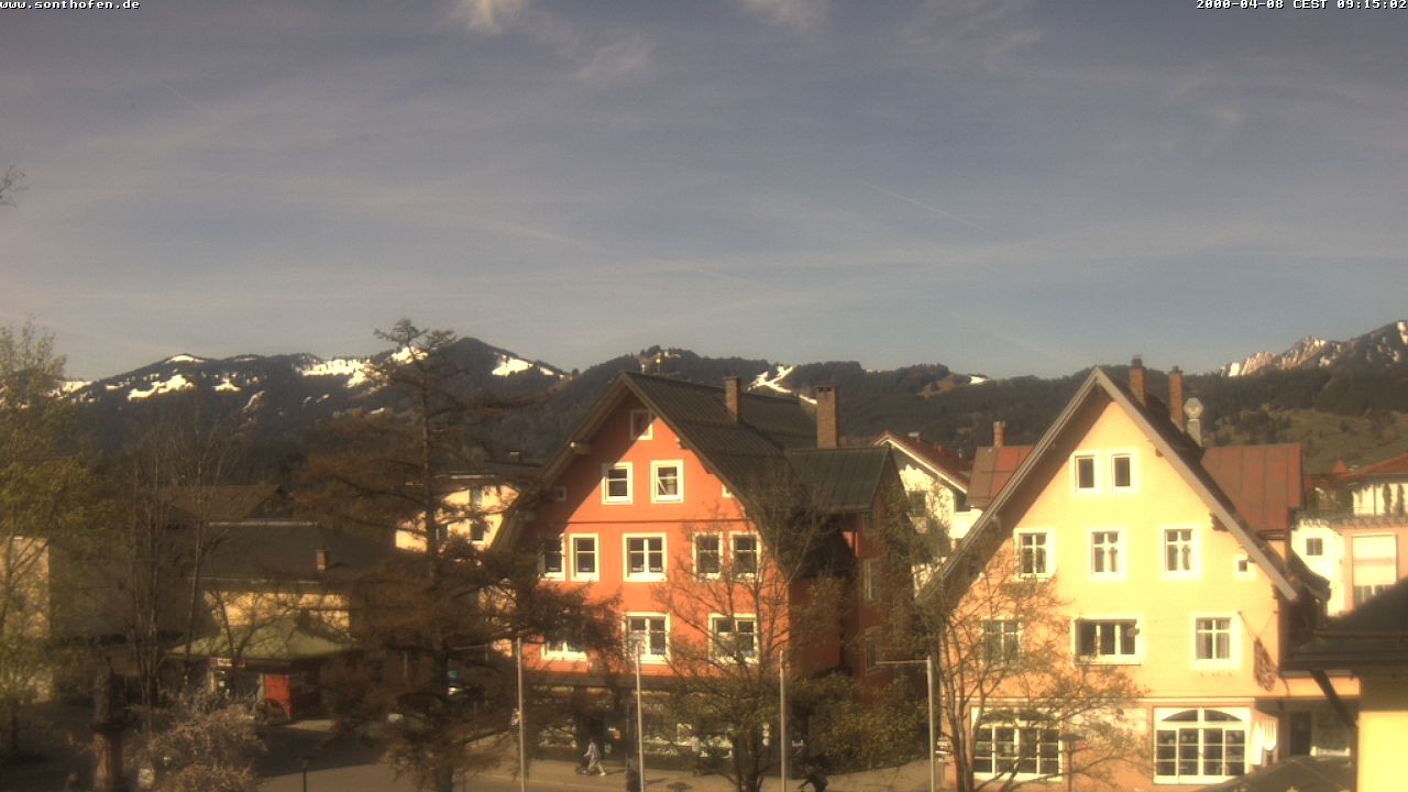Archiv Foto Webcam Rathausplatz in Sonthofen