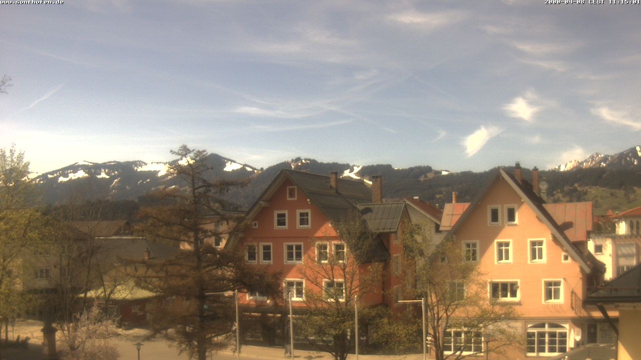 Archiv Foto Webcam Rathausplatz in Sonthofen