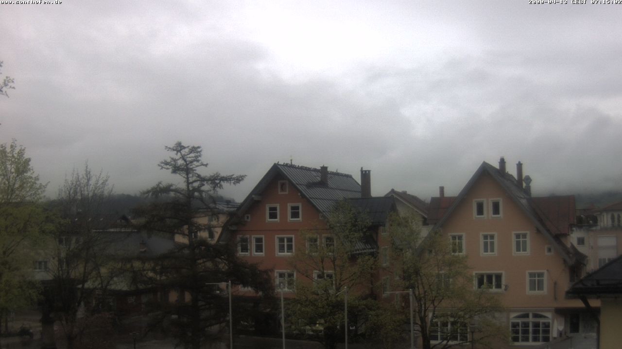 Archiv Foto Webcam Rathausplatz in Sonthofen