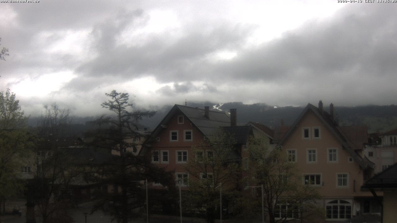 Archiv Foto Webcam Rathausplatz in Sonthofen
