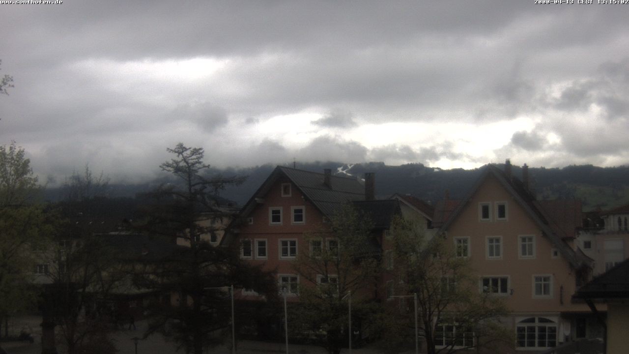 Archiv Foto Webcam Rathausplatz in Sonthofen