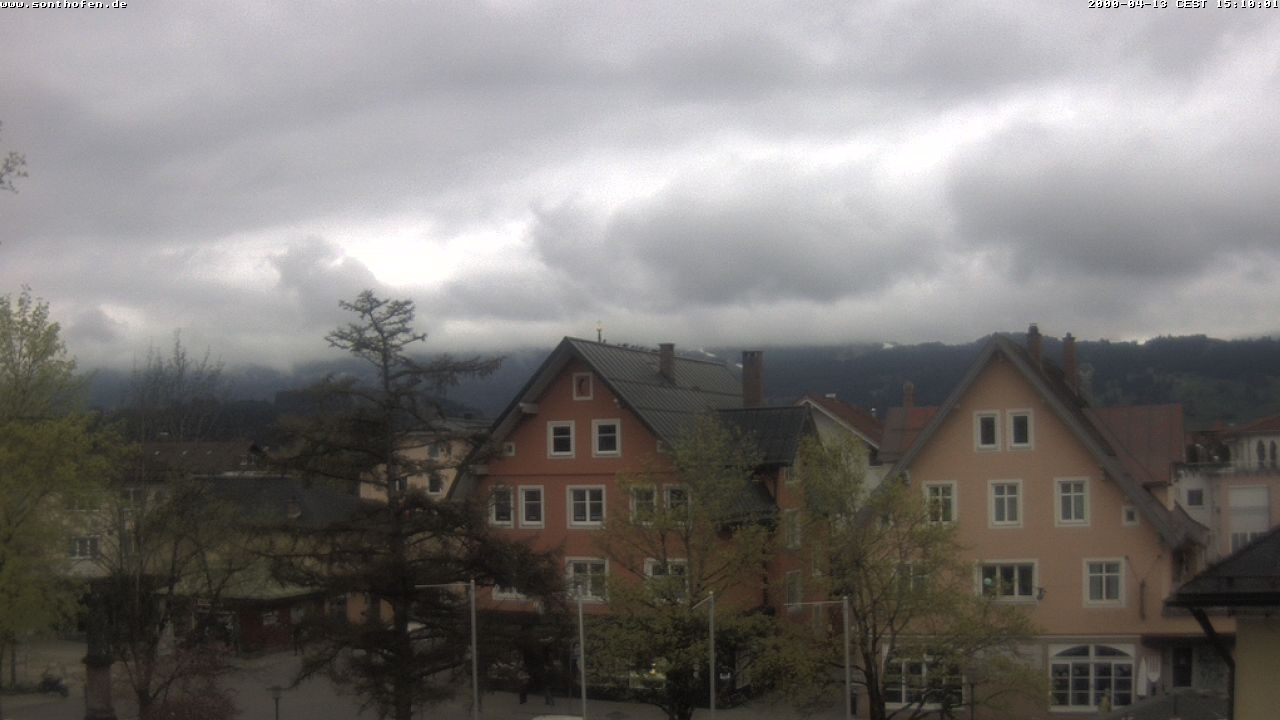 Archiv Foto Webcam Rathausplatz in Sonthofen