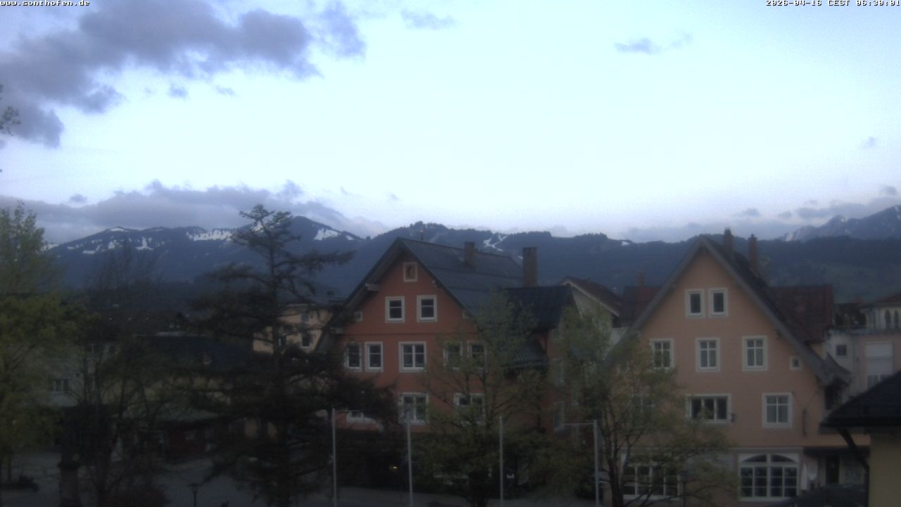 Archiv Foto Webcam Rathausplatz in Sonthofen