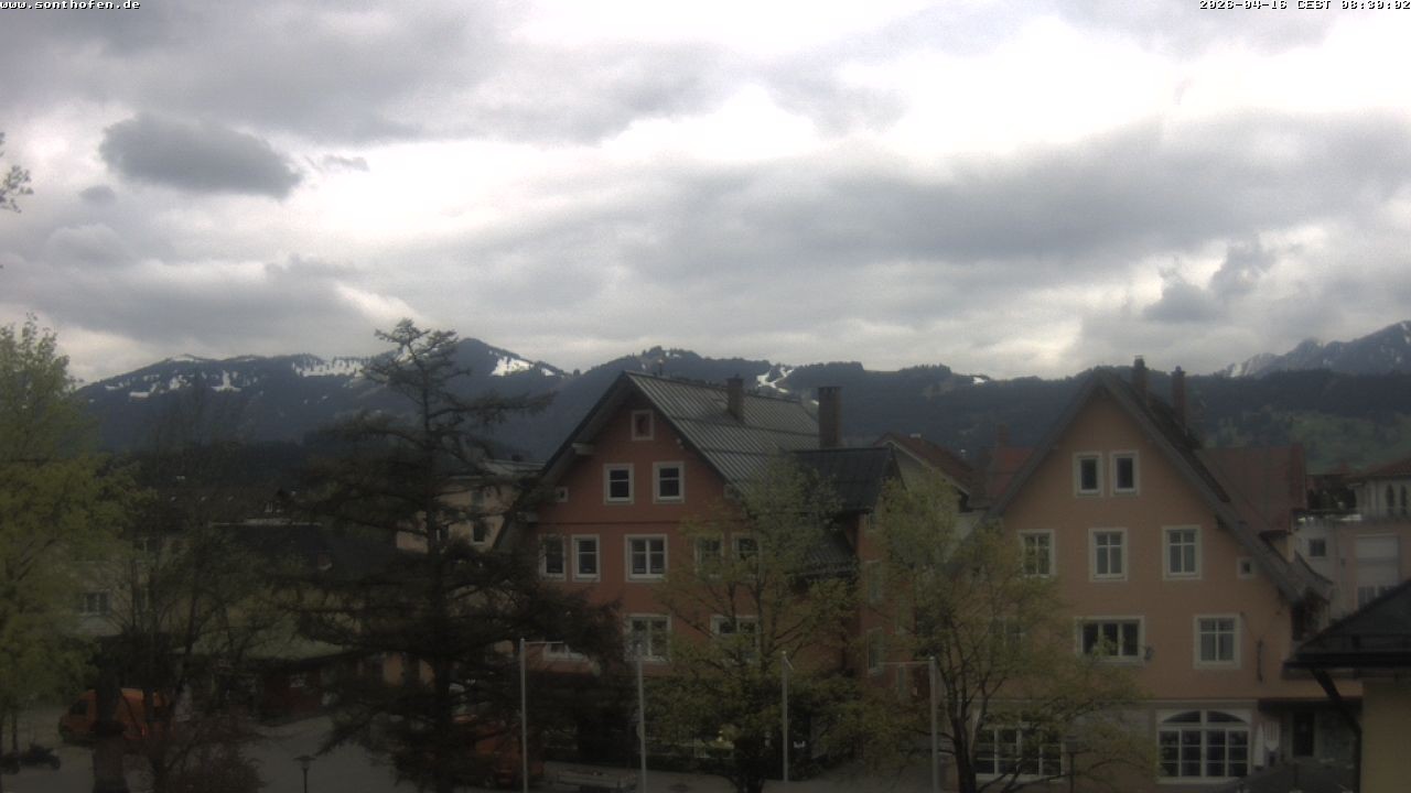 Archiv Foto Webcam Rathausplatz in Sonthofen