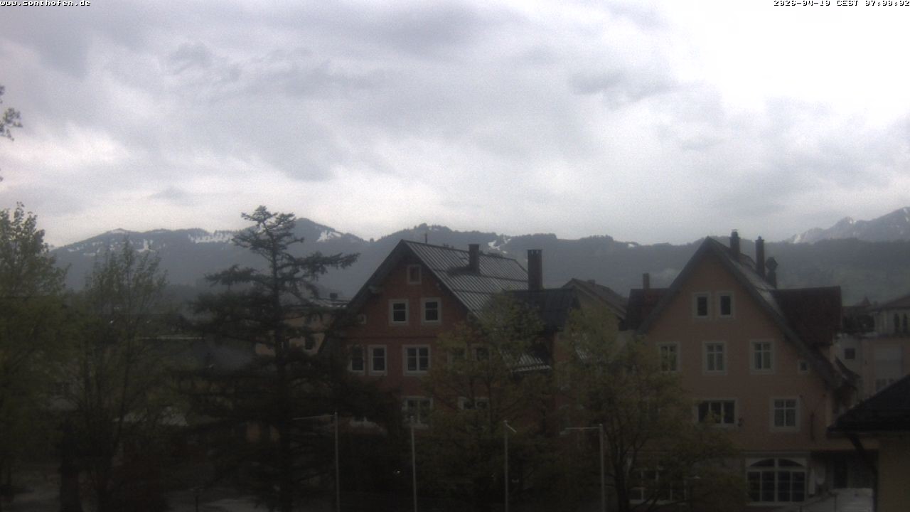 Archiv Foto Webcam Rathausplatz in Sonthofen