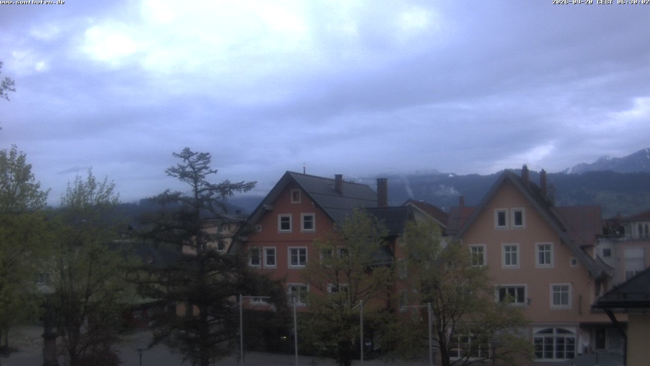 Archiv Foto Webcam Rathausplatz in Sonthofen