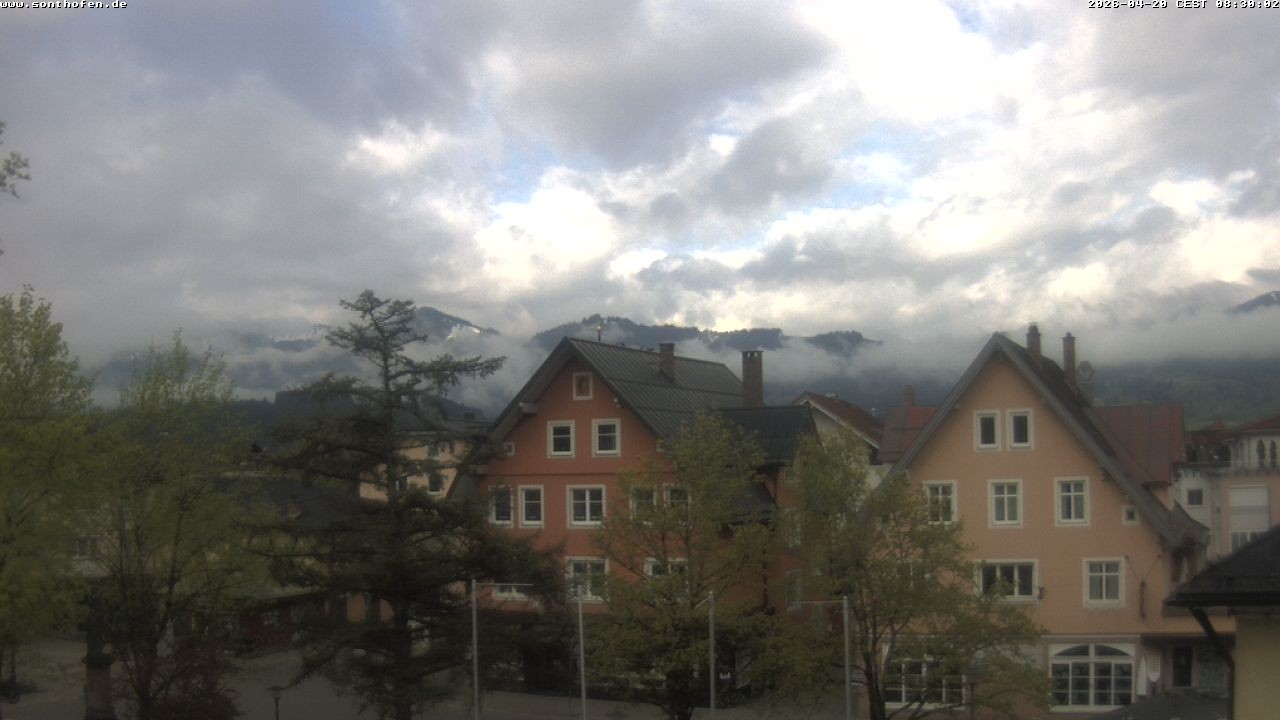 Archiv Foto Webcam Rathausplatz in Sonthofen
