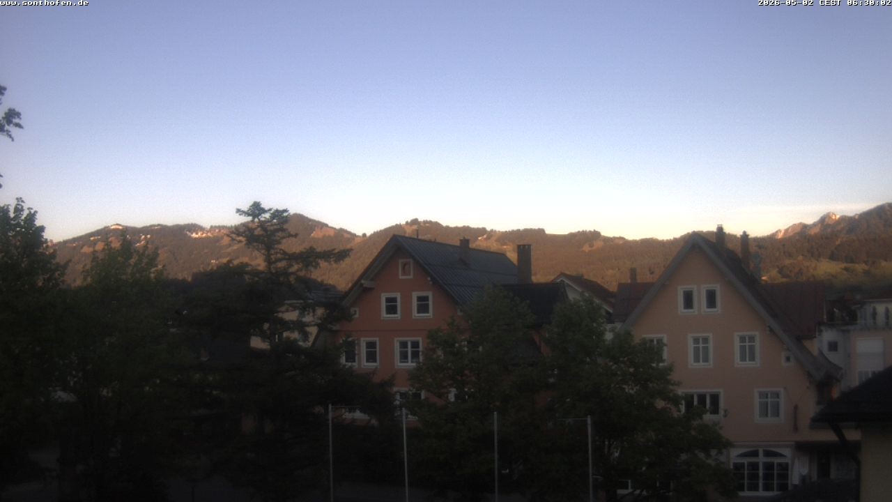 Archiv Foto Webcam Rathausplatz in Sonthofen