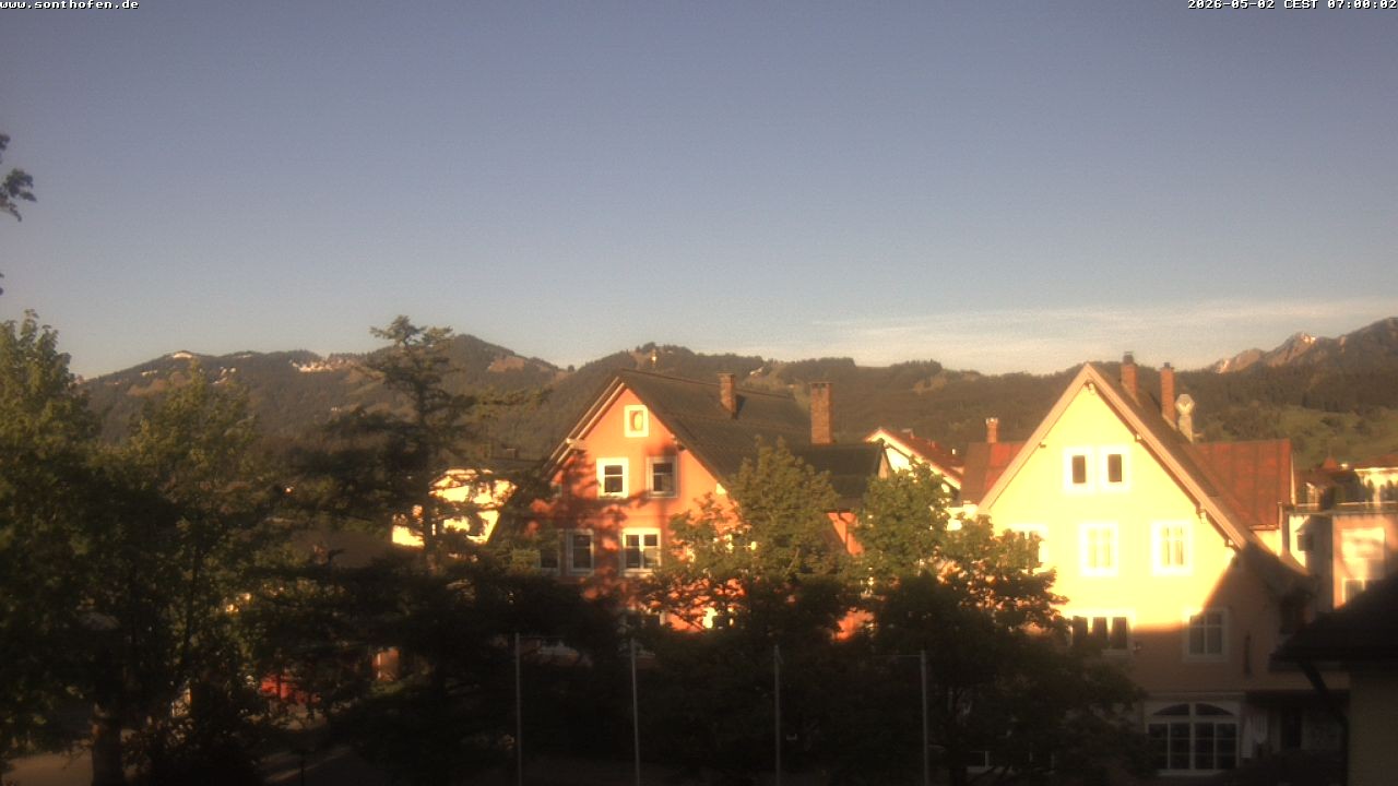 Archiv Foto Webcam Rathausplatz in Sonthofen