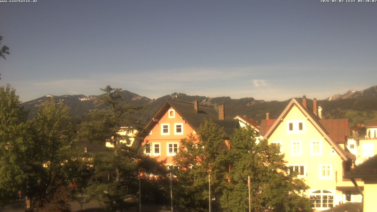 Archiv Foto Webcam Rathausplatz in Sonthofen