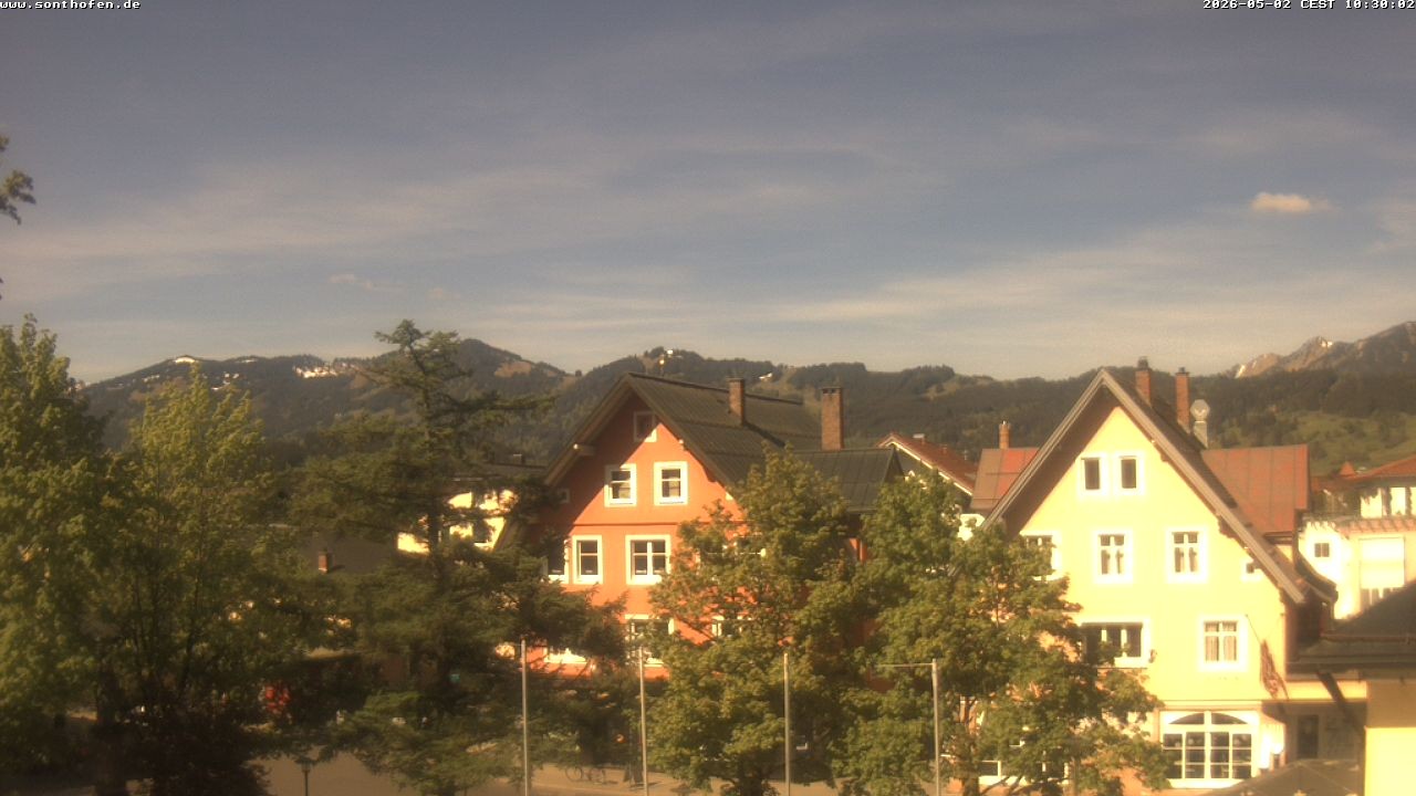 Archiv Foto Webcam Rathausplatz in Sonthofen
