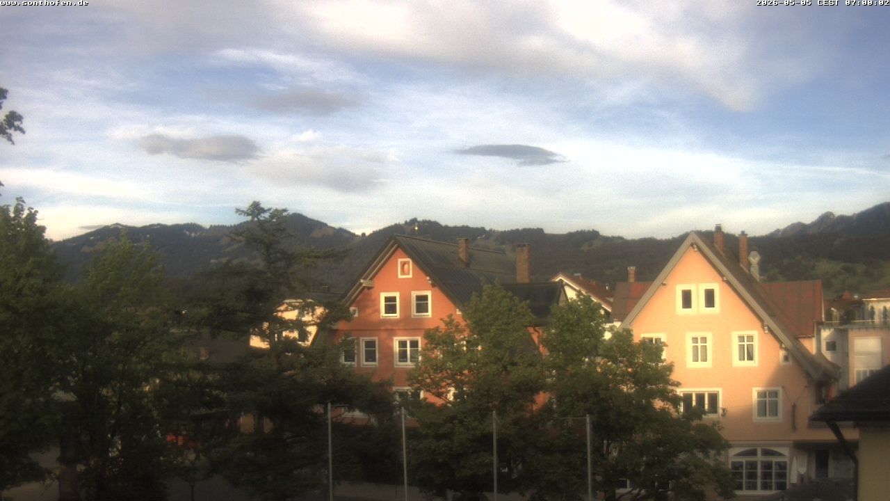 Archiv Foto Webcam Rathausplatz in Sonthofen