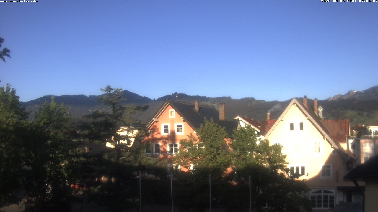Archiv Foto Webcam Rathausplatz in Sonthofen