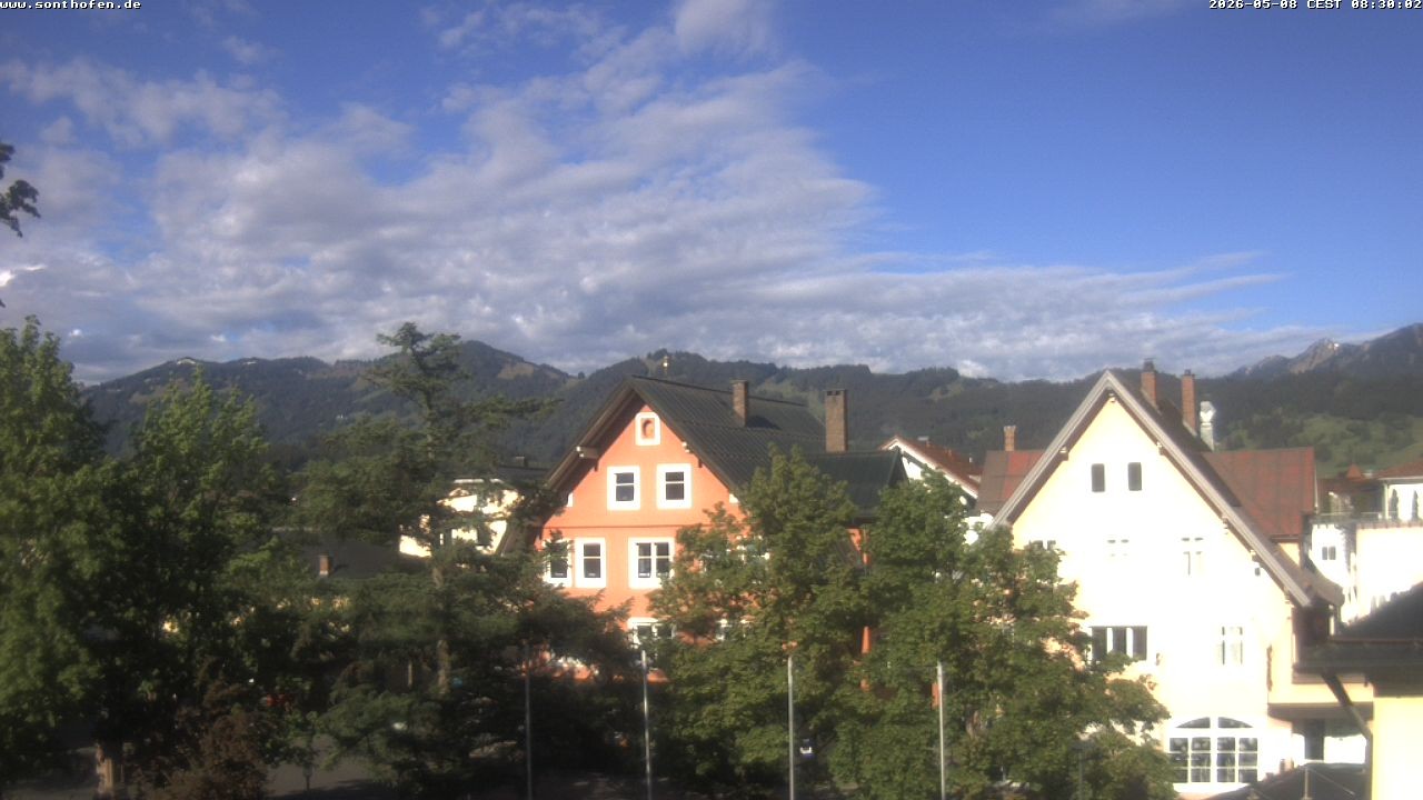 Archiv Foto Webcam Rathausplatz in Sonthofen