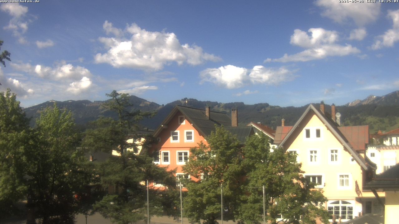 Archiv Foto Webcam Rathausplatz in Sonthofen