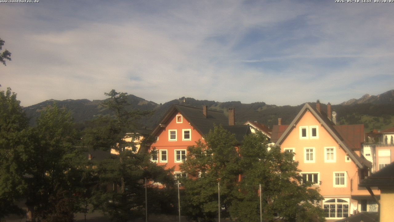 Archiv Foto Webcam Rathausplatz in Sonthofen