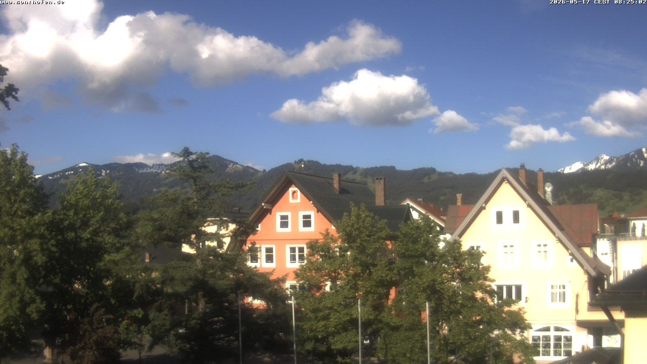 Archiv Foto Webcam Rathausplatz in Sonthofen