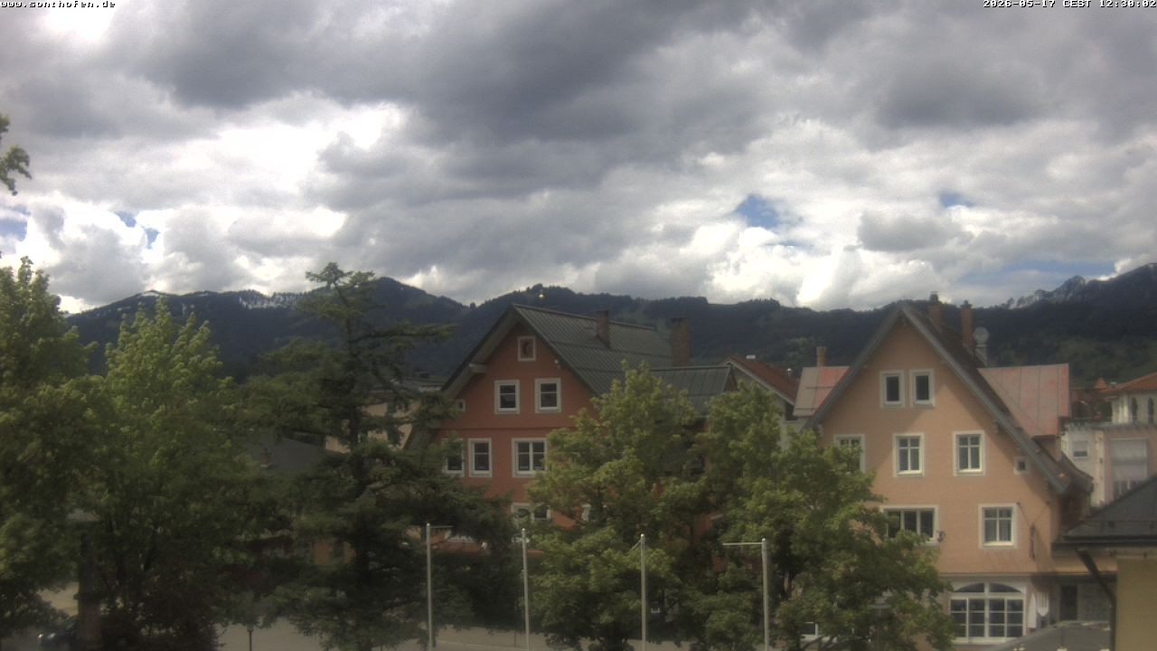 Archiv Foto Webcam Rathausplatz in Sonthofen