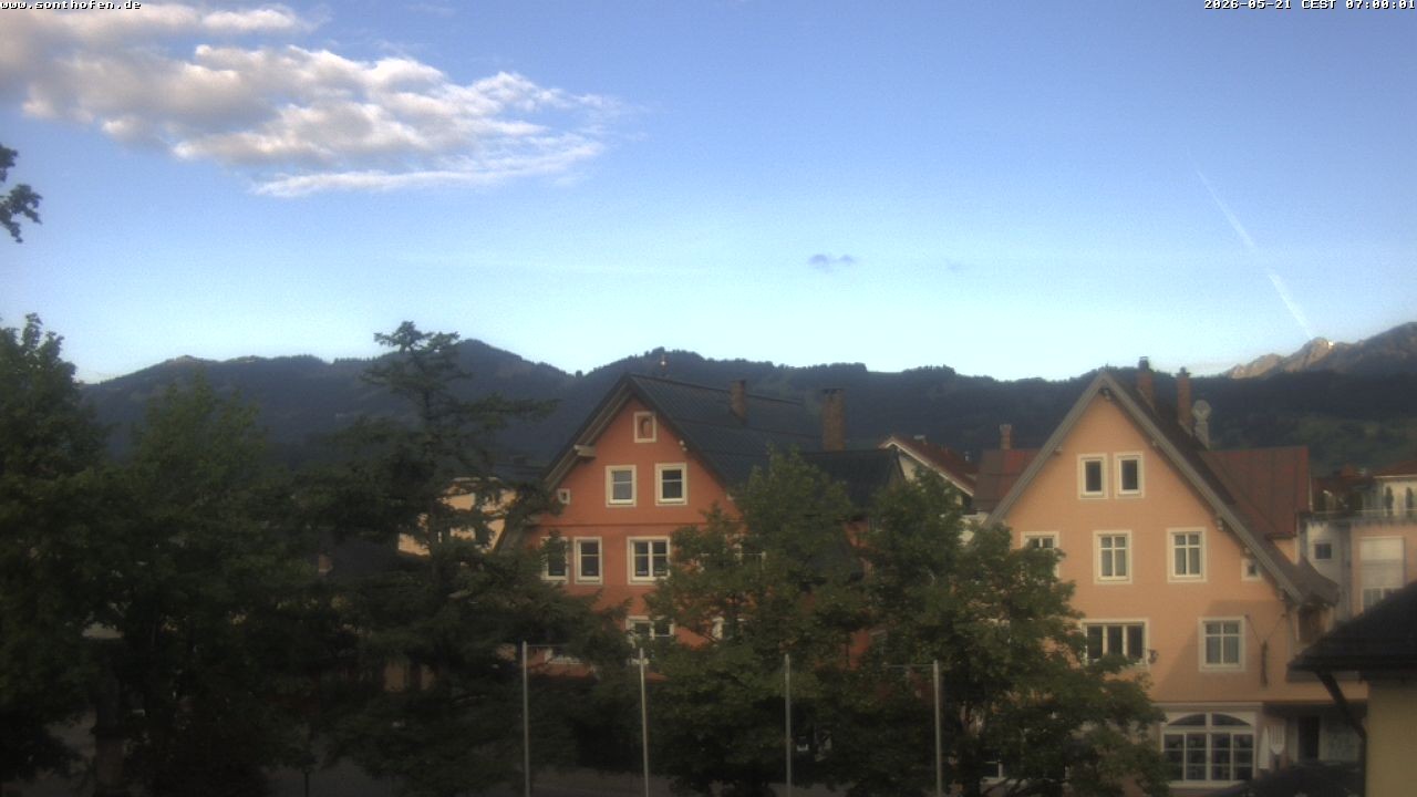Archiv Foto Webcam Rathausplatz in Sonthofen
