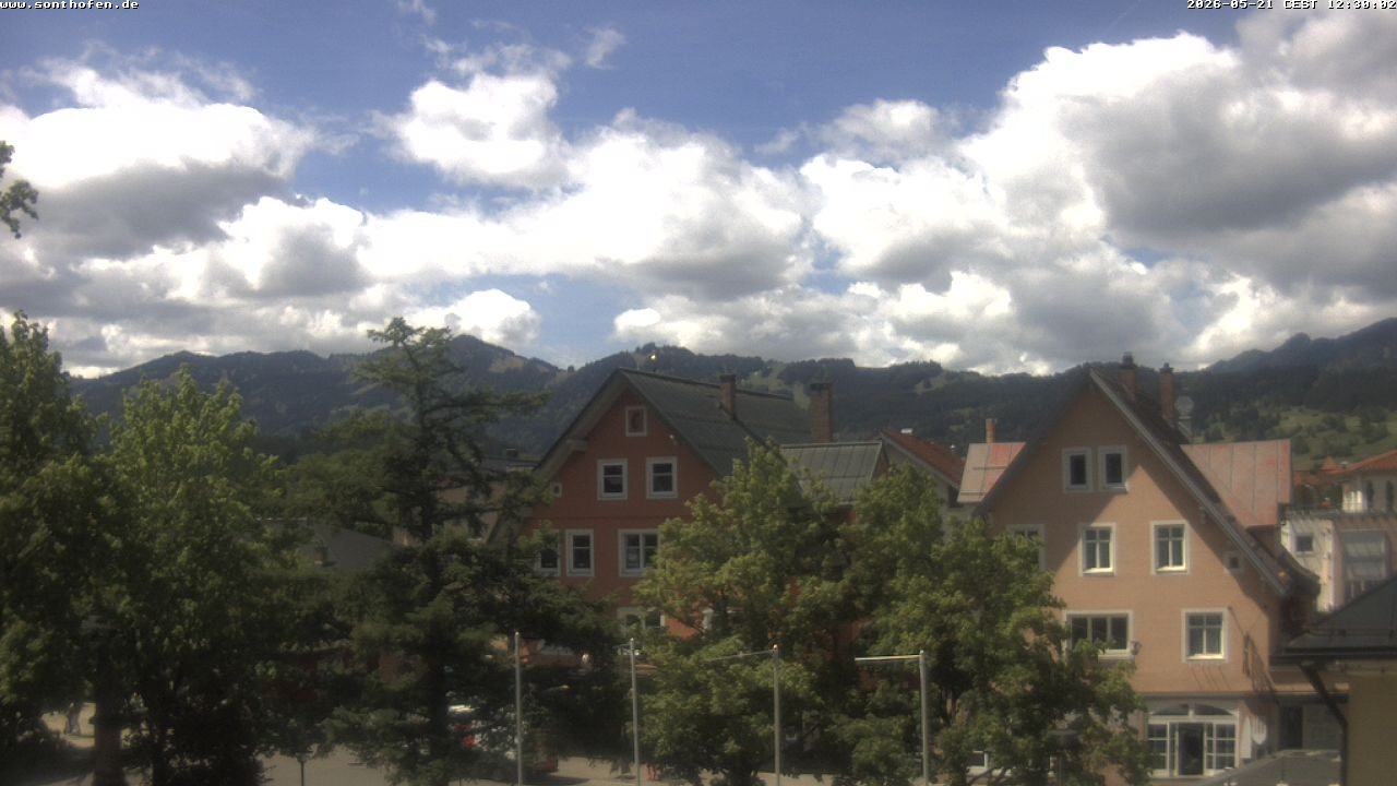Archiv Foto Webcam Rathausplatz in Sonthofen