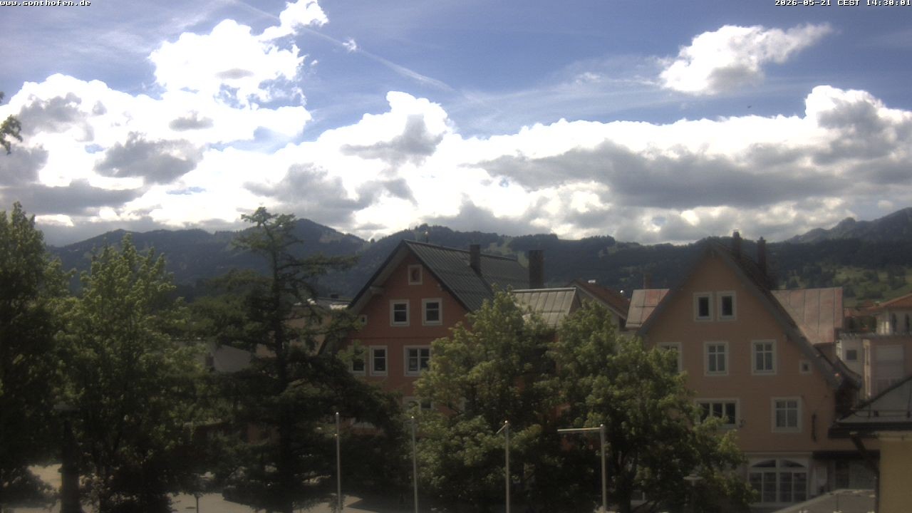 Archiv Foto Webcam Rathausplatz in Sonthofen