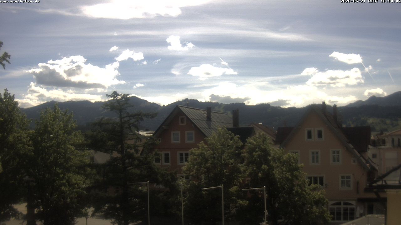 Archiv Foto Webcam Rathausplatz in Sonthofen