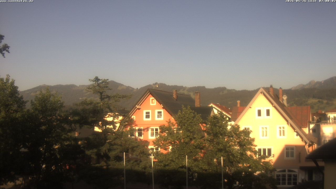 Archiv Foto Webcam Rathausplatz in Sonthofen