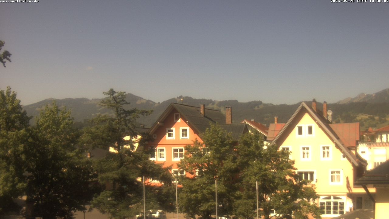 Archiv Foto Webcam Rathausplatz in Sonthofen