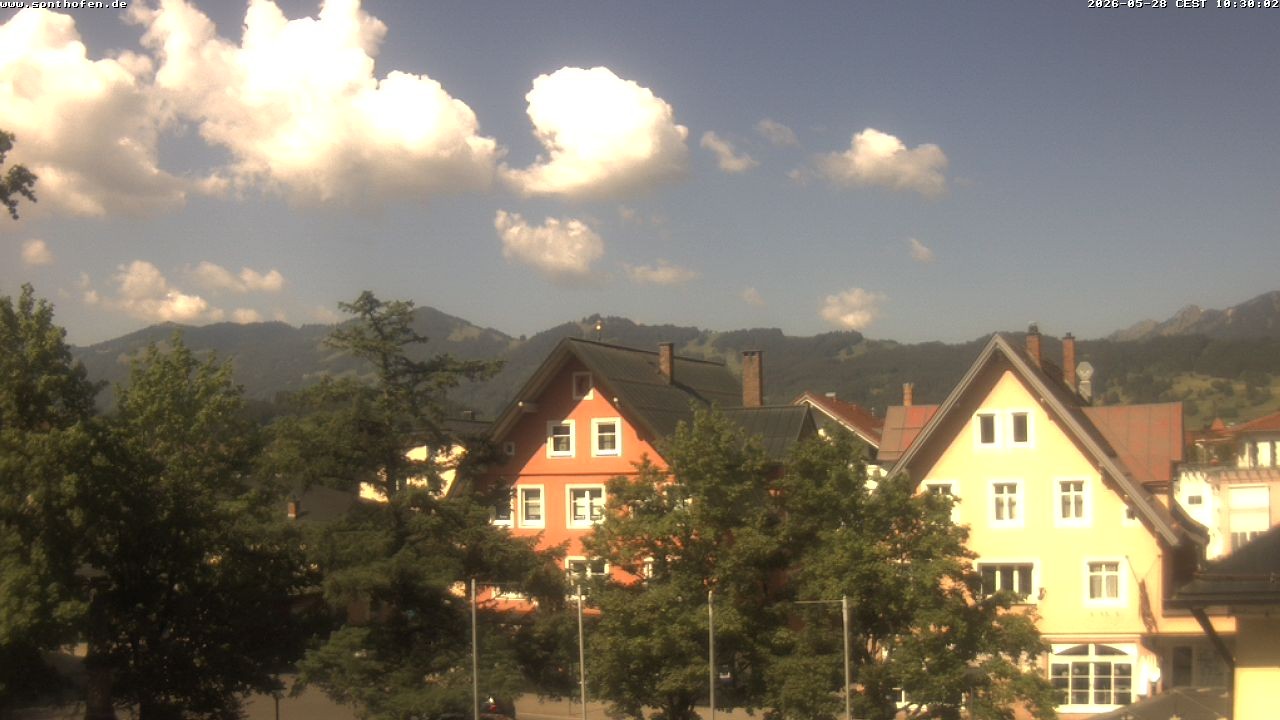 Archiv Foto Webcam Rathausplatz in Sonthofen