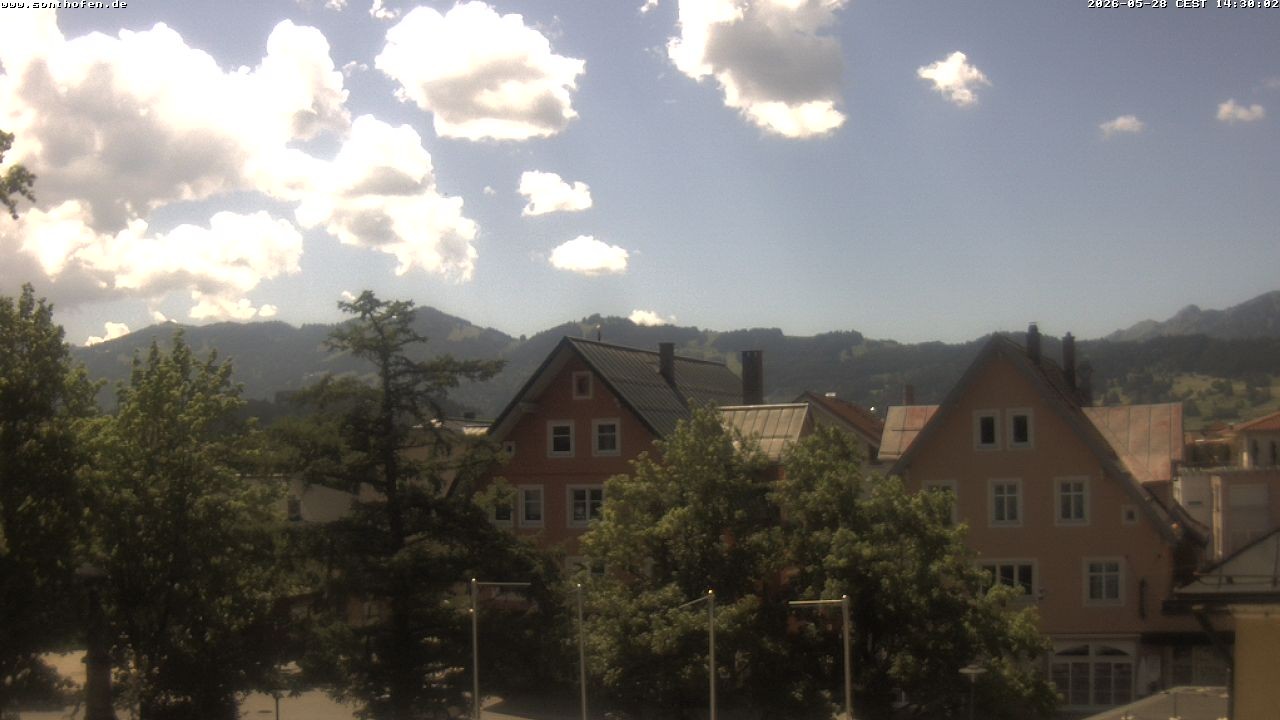 Archiv Foto Webcam Rathausplatz in Sonthofen