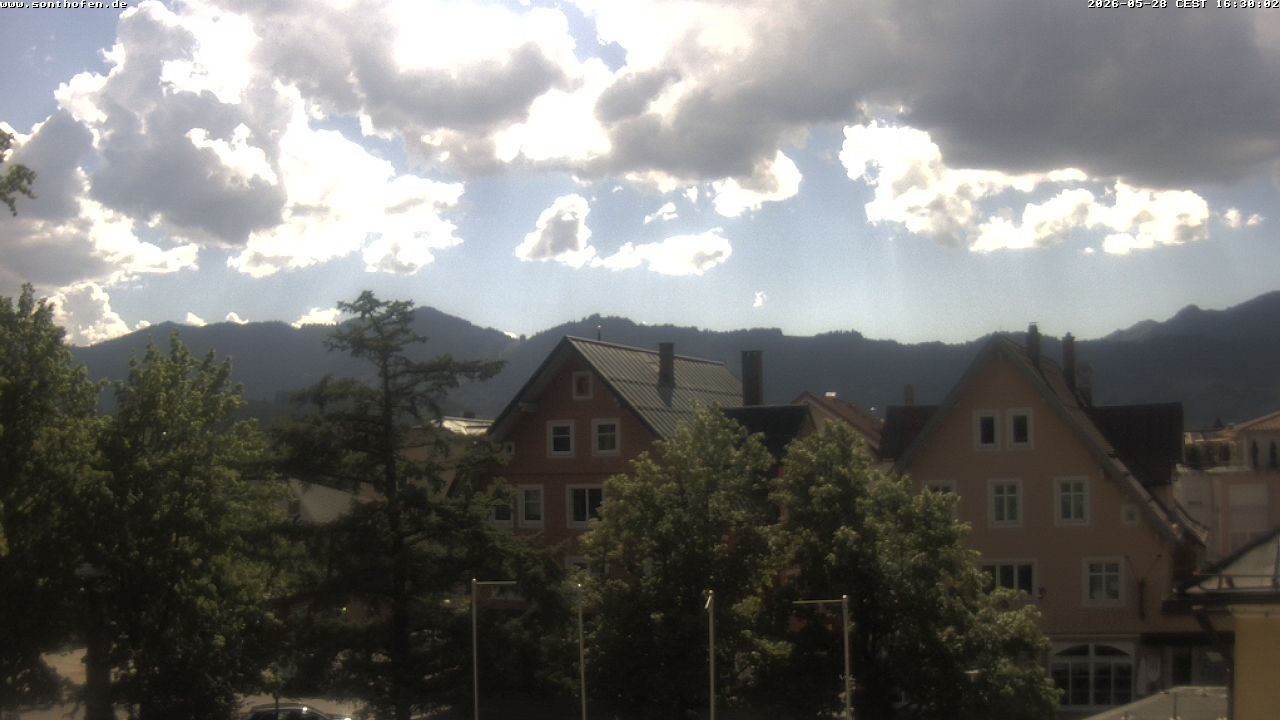 Archiv Foto Webcam Rathausplatz in Sonthofen
