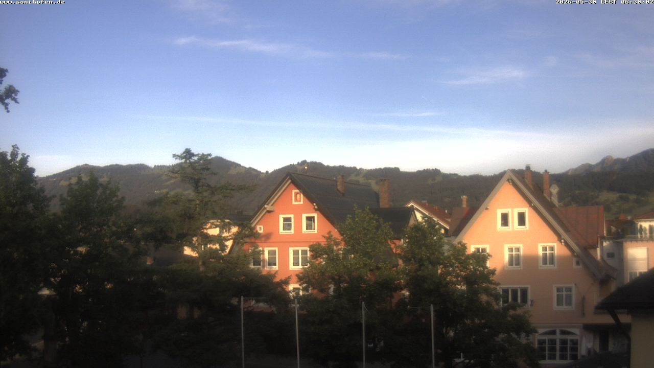 Archived image Webcam Town Hall Square of Sonthofen