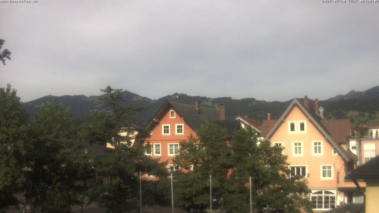 Archived image Webcam Town Hall Square of Sonthofen