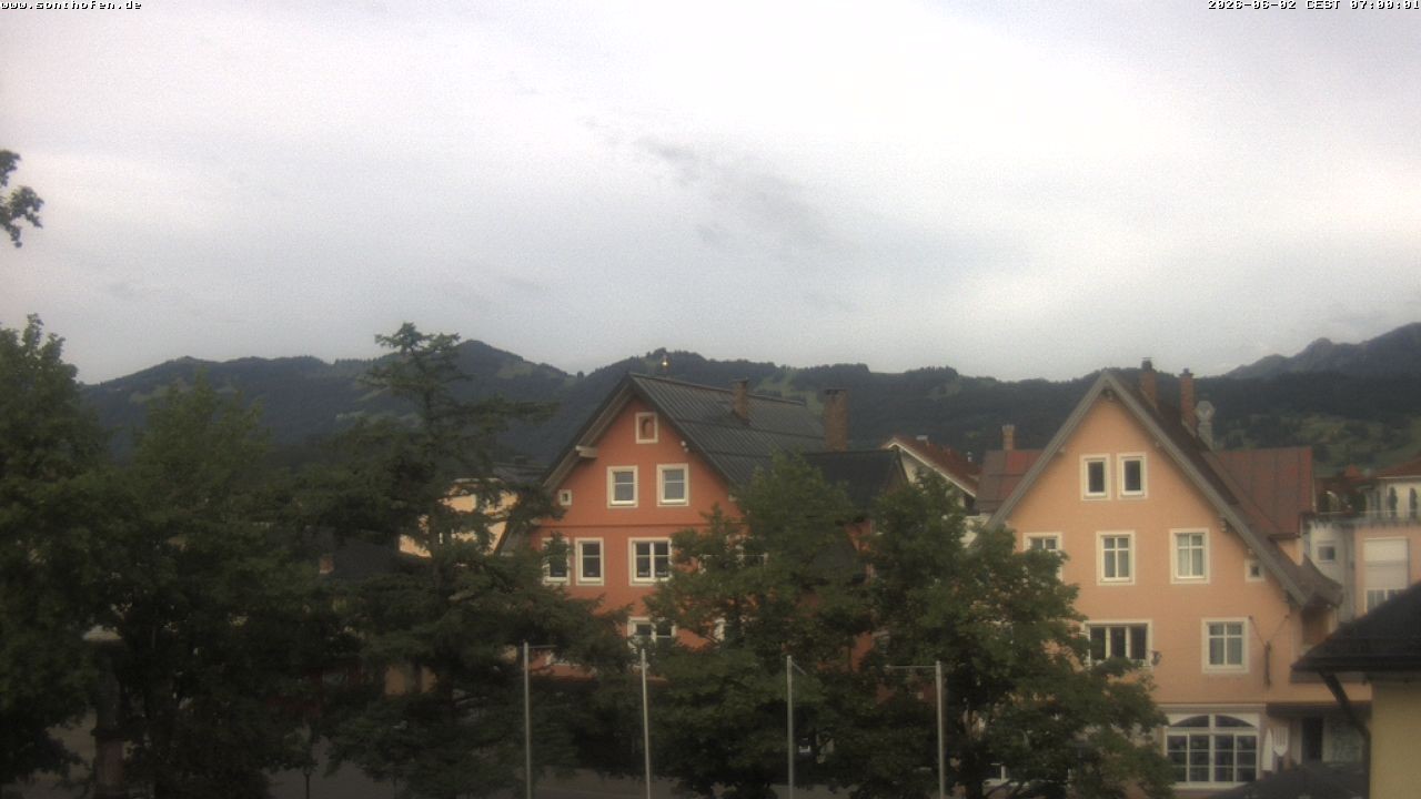 Archiv Foto Webcam Rathausplatz in Sonthofen