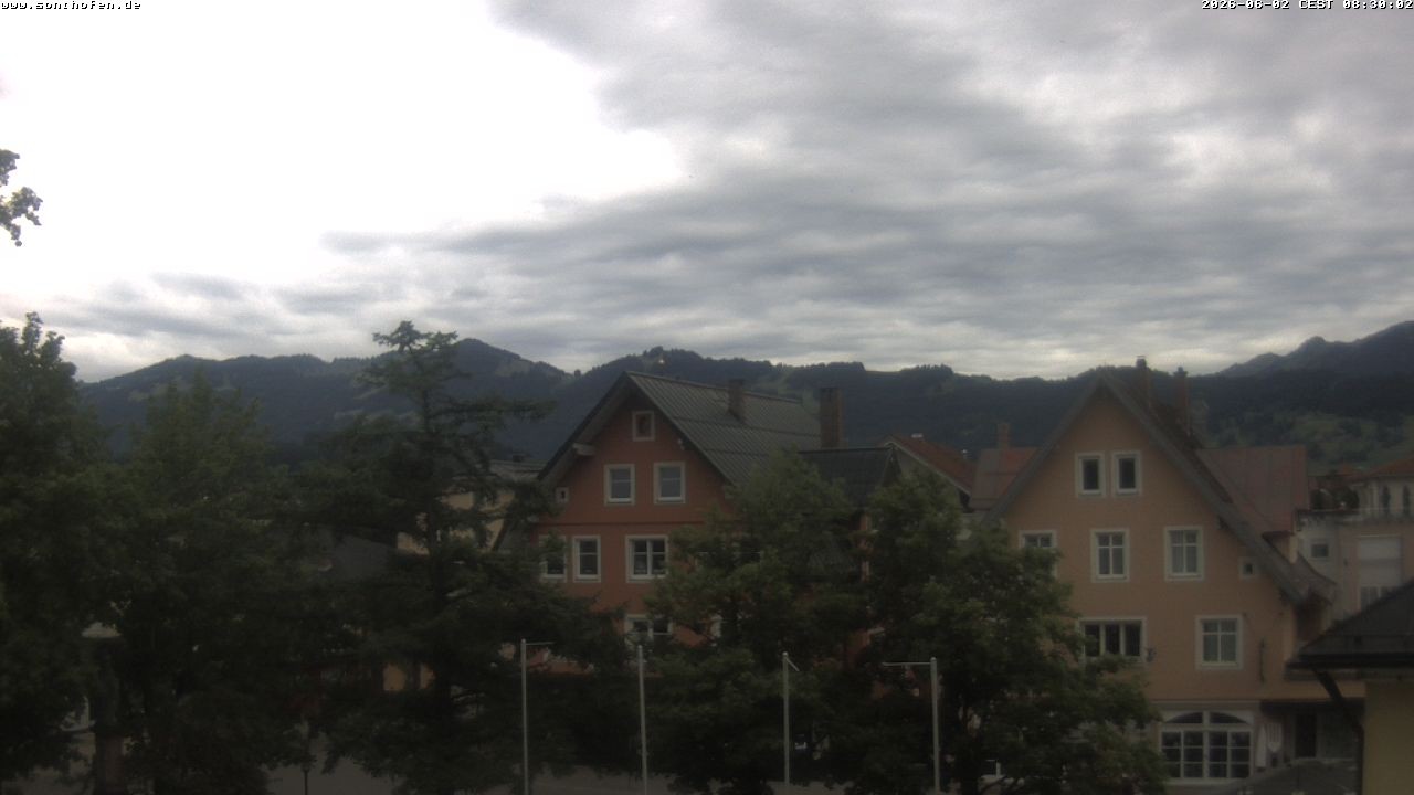 Archiv Foto Webcam Rathausplatz in Sonthofen