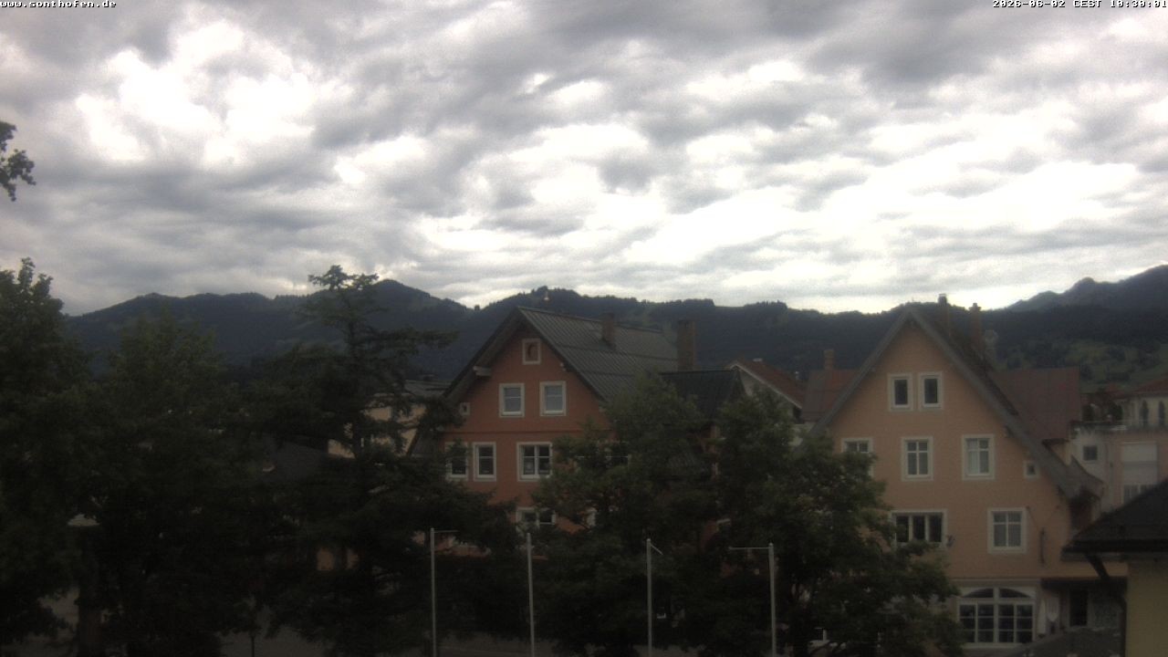 Archiv Foto Webcam Rathausplatz in Sonthofen