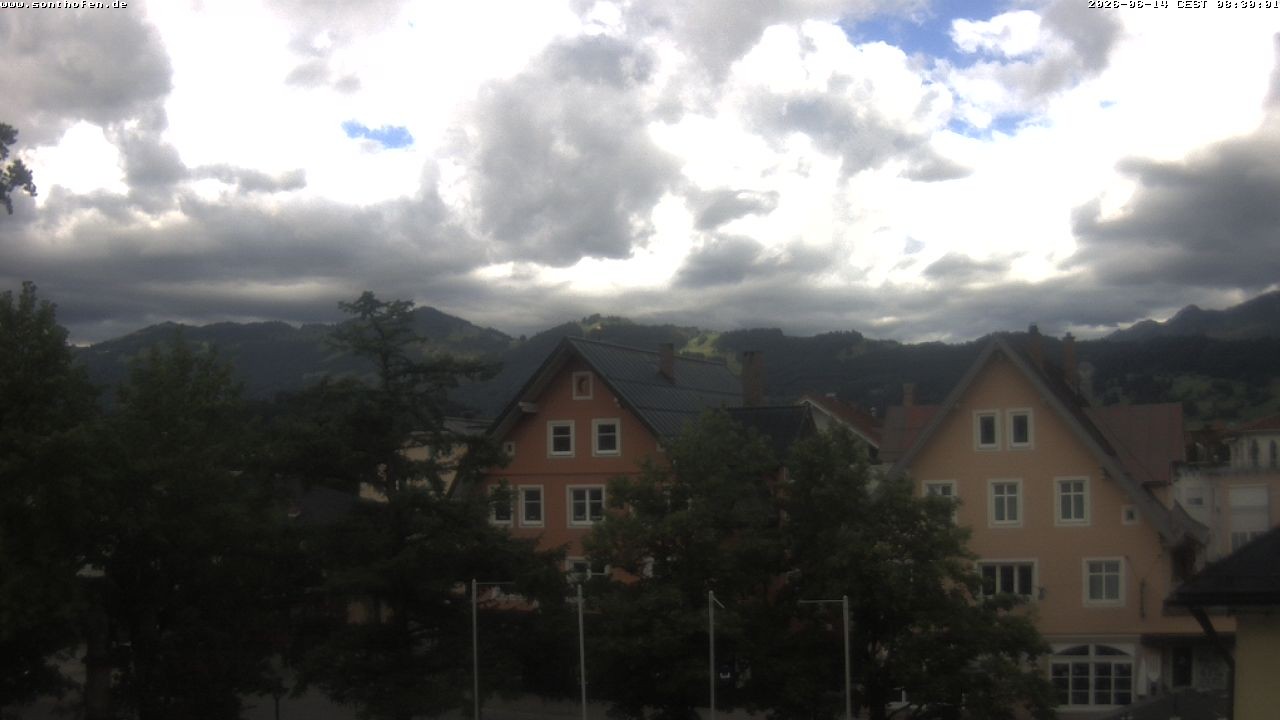 Archiv Foto Webcam Rathausplatz in Sonthofen