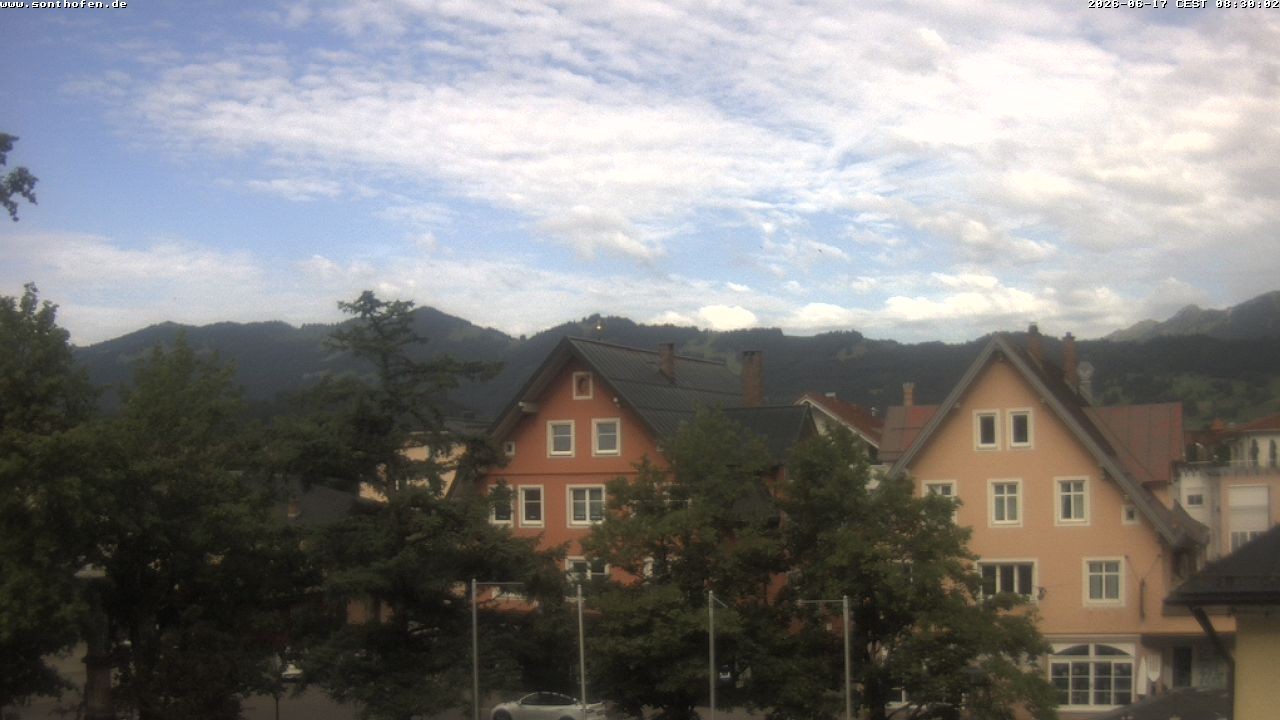 Archiv Foto Webcam Rathausplatz in Sonthofen
