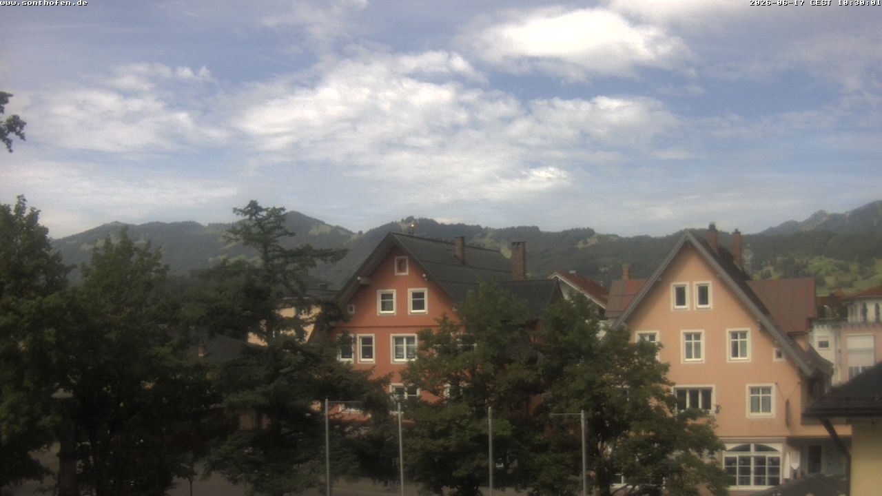 Archiv Foto Webcam Rathausplatz in Sonthofen