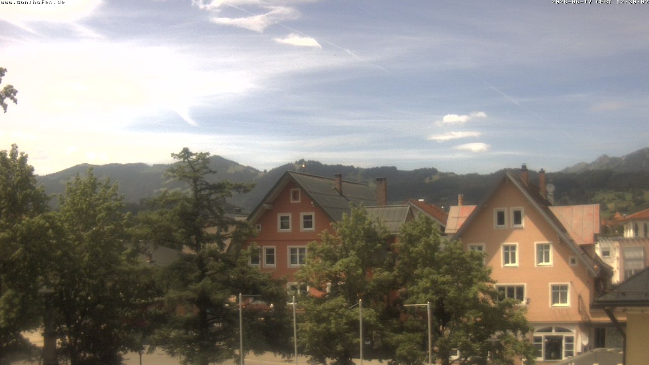 Archiv Foto Webcam Rathausplatz in Sonthofen