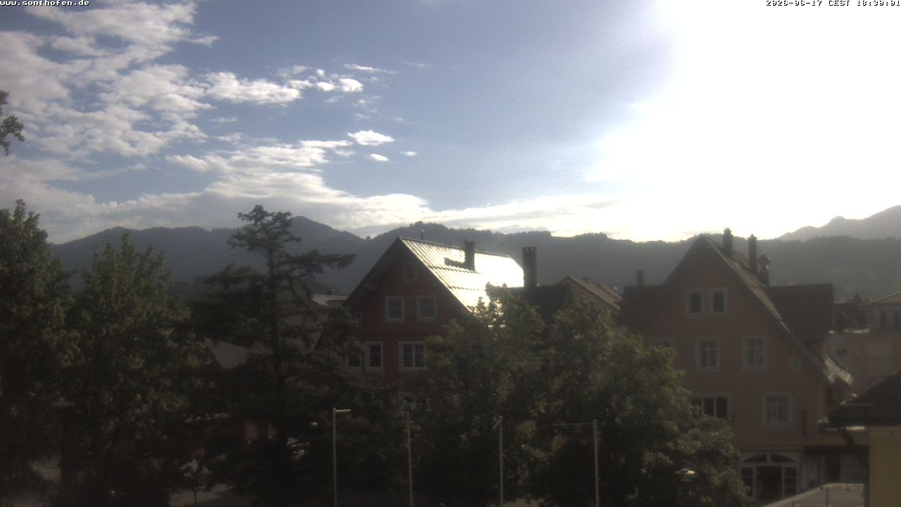 Archiv Foto Webcam Rathausplatz in Sonthofen