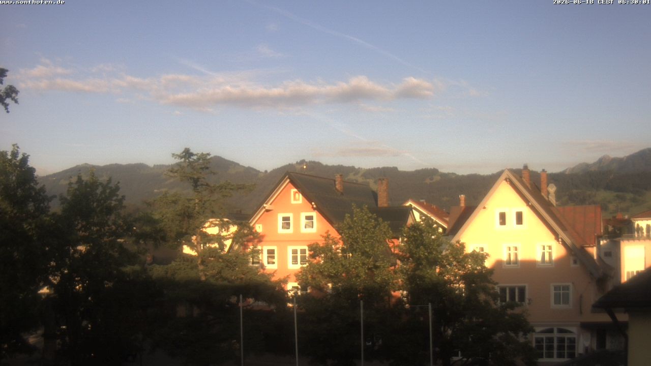 Archiv Foto Webcam Rathausplatz in Sonthofen