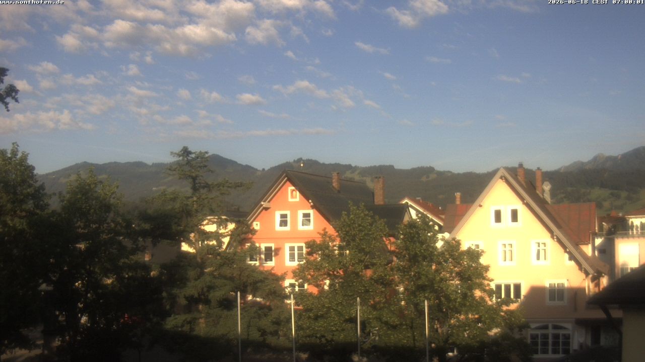 Archiv Foto Webcam Rathausplatz in Sonthofen