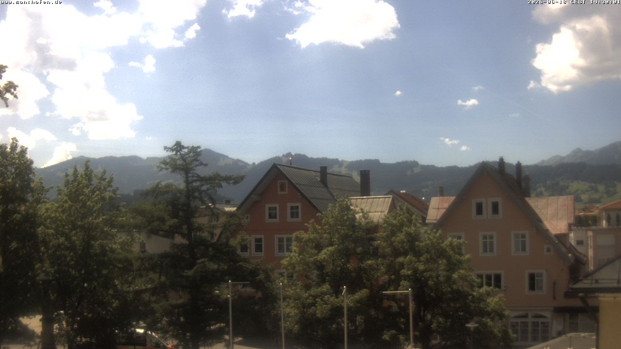 Archiv Foto Webcam Rathausplatz in Sonthofen