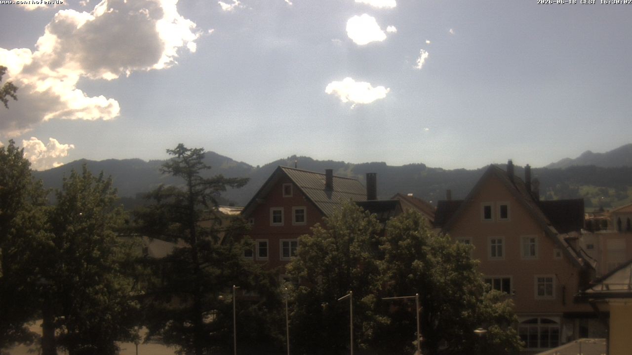 Archiv Foto Webcam Rathausplatz in Sonthofen