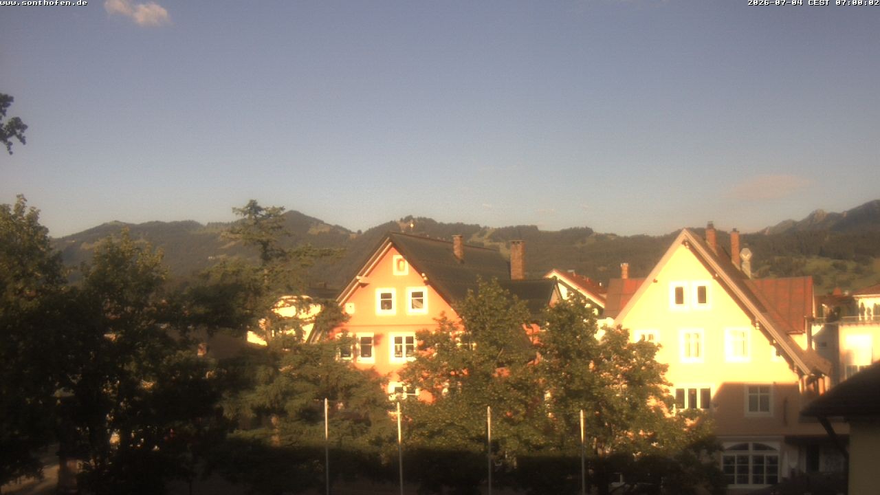 Archiv Foto Webcam Rathausplatz in Sonthofen